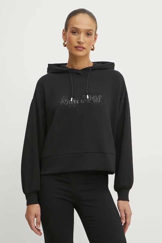 Pulover Armani Exchange S kapuco črna XW000094.AF10804