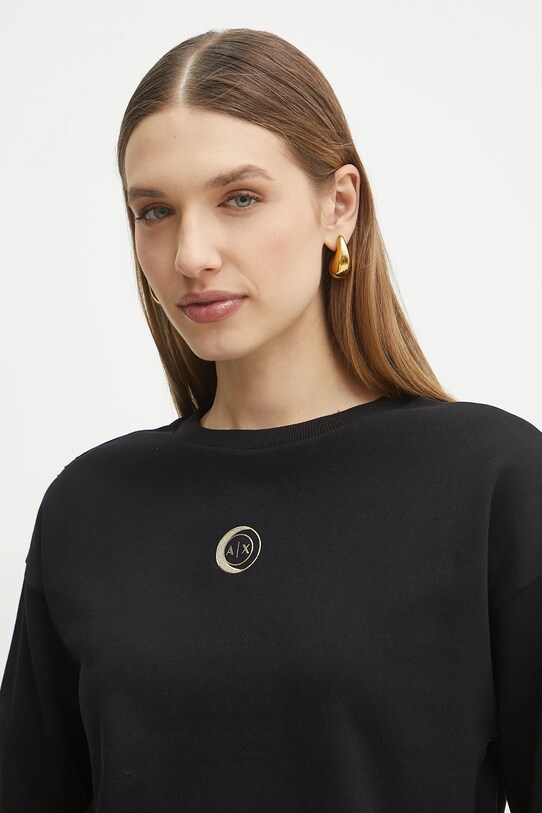 Armani Exchange hanorac de bumbac negru XW000317.AF12217