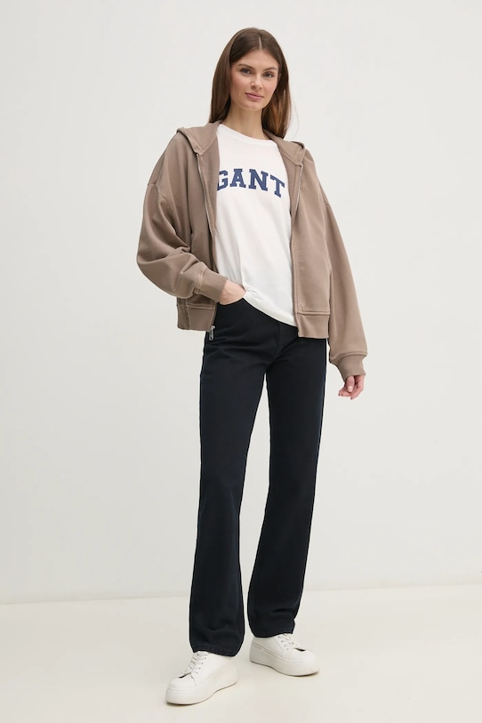 Bavlněná mikina Calvin Klein Jeans J20J224733 hnědá SS25