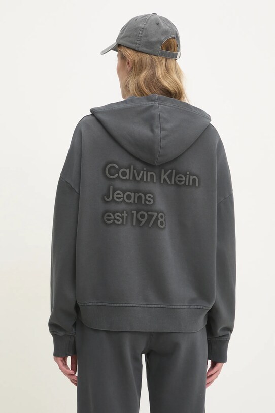 Îmbrăcăminte Calvin Klein Jeans hanorac de bumbac J20J224733 gri