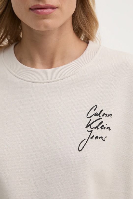 Calvin Klein Jeans bluza bawełniana J20J224743 beżowy