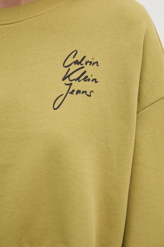 Calvin Klein Jeans bluza bawełniana J20J224743 zielony