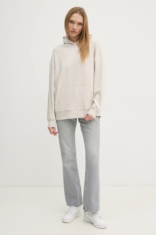 Calvin Klein Jeans hanorac de bumbac J20J225080 bej SS25
