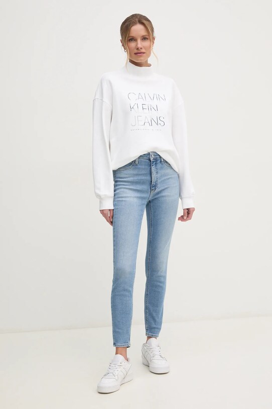 Calvin Klein Jeans hanorac de bumbac J20J225082 bej SS25