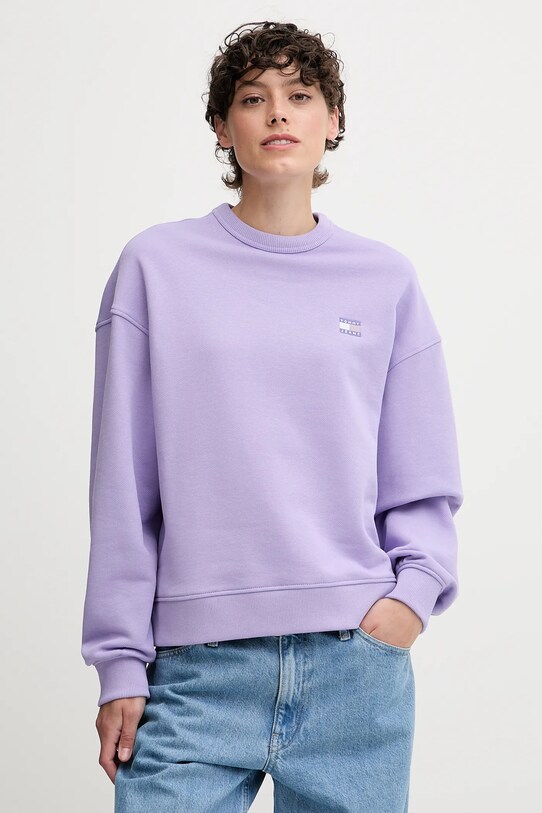 Tommy Jeans pamut melegítőfelső pamut lila DW0DW19408