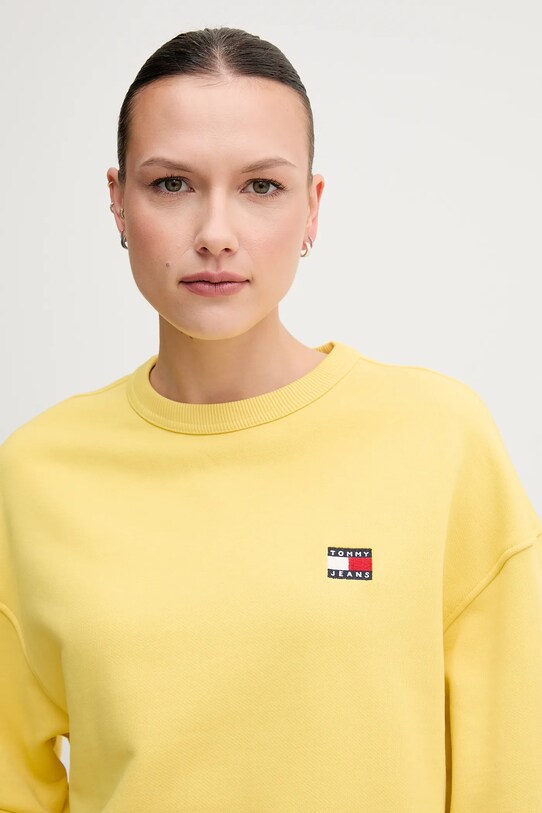 Дрехи Памучен суичър Tommy Jeans DW0DW19408 жълт