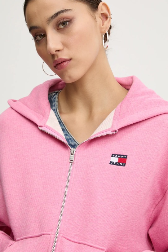 Odzież Tommy Jeans bluza bawełniana DW0DW19412 różowy