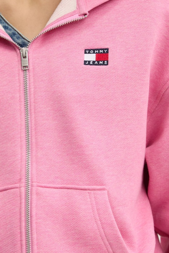 Tommy Jeans bluza bawełniana różowy DW0DW19412