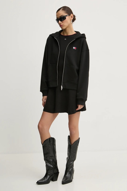 Бавовняна кофта Tommy Jeans DW0DW19412 чорний SS25