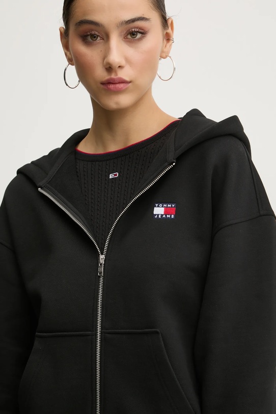 Бавовняна кофта Tommy Jeans чорний DW0DW19412