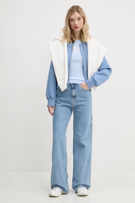 Tommy Jeans hanorac de bumbac DW0DW19414 bej SS25