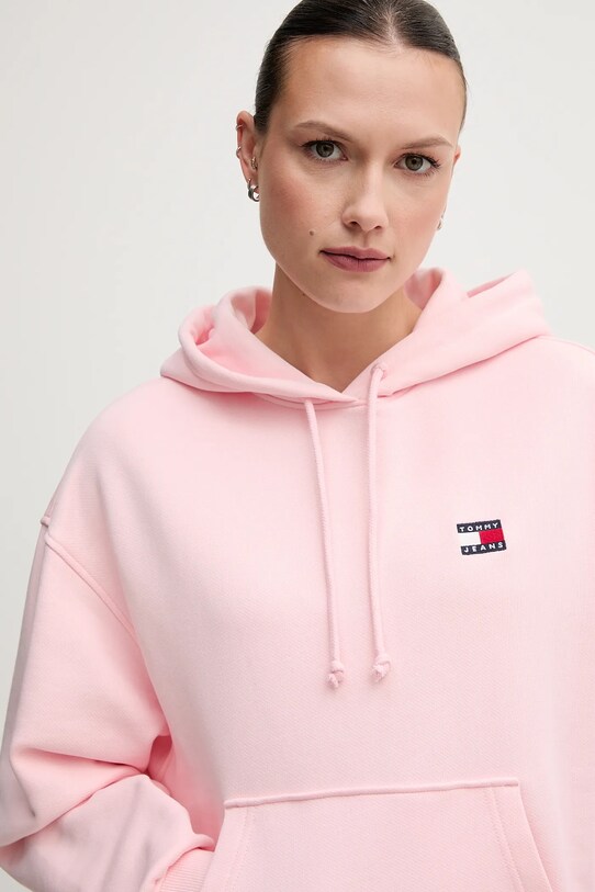 Дрехи Памучен суичър Tommy Jeans DW0DW19414 розов