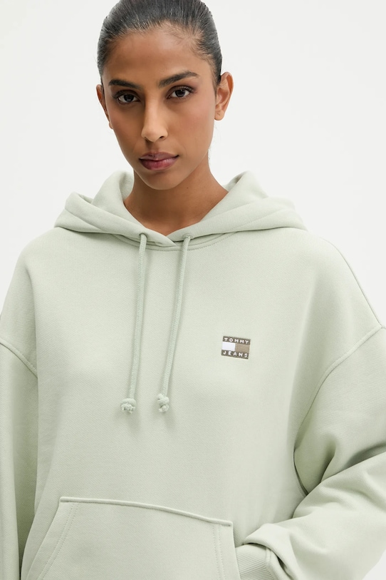 Tommy Jeans bluza bawełniana zielony DW0DW19414