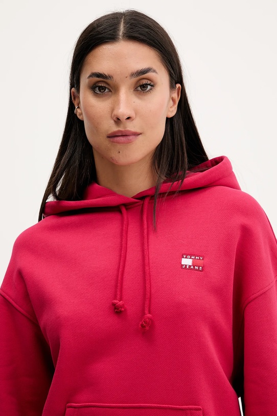 Tommy Jeans hanorac de bumbac roz DW0DW19414