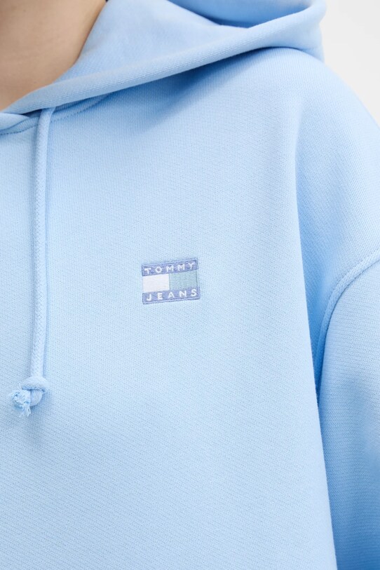 Бавовняна кофта Tommy Jeans блакитний DW0DW19414