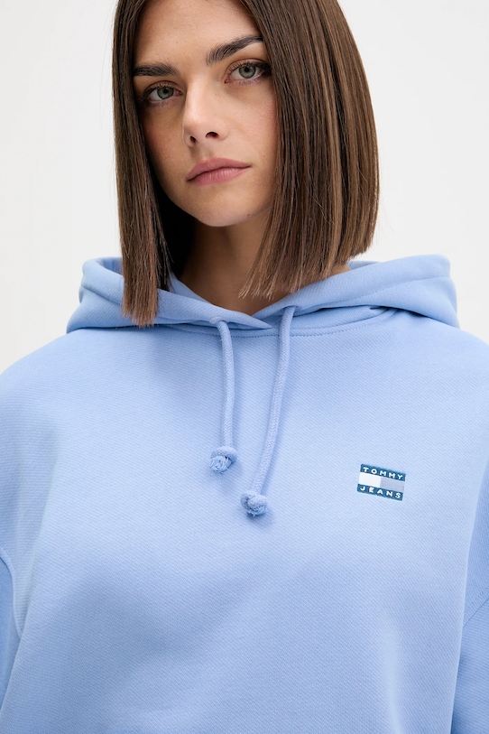 Бавовняна кофта Tommy Jeans фіолетовий DW0DW19414