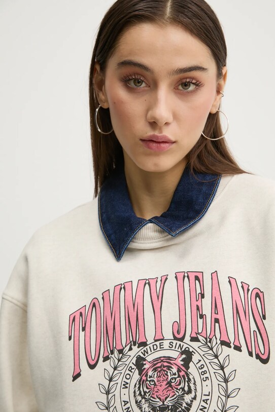 Tommy Jeans bluza bej DW0DW20211