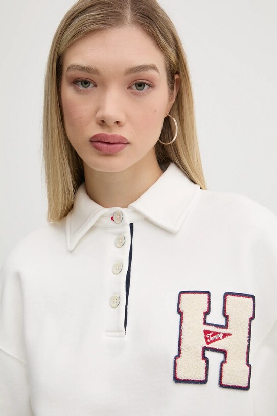 Хлопковая кофта Tommy Jeans бежевый DW0DW20537