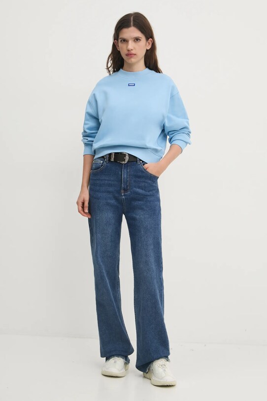 HUGO Blue bluza bawełniana 50534344 niebieski SS25