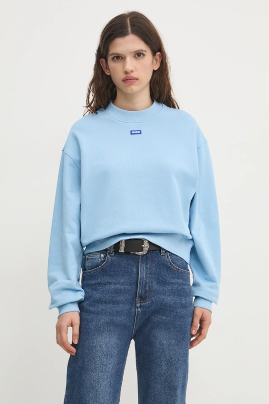 Pamučna dukserica Hugo Blue plava 50534344