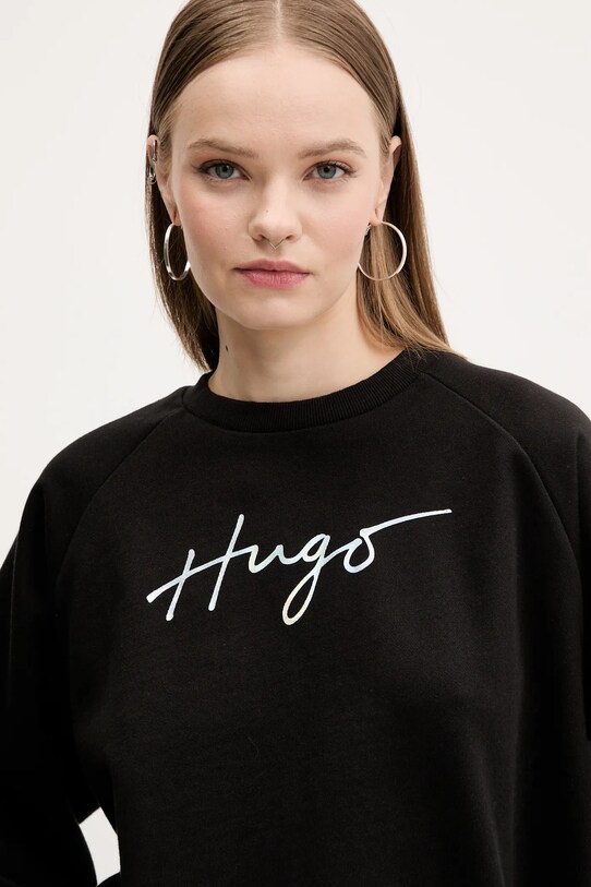 HUGO felpa in cotone nero 50534271