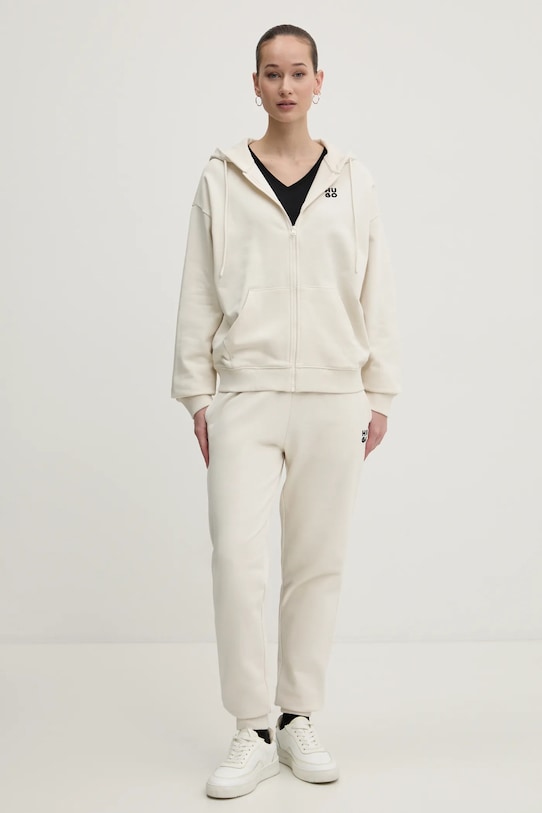 Bombažen pulover HUGO 50535240 bež AW25