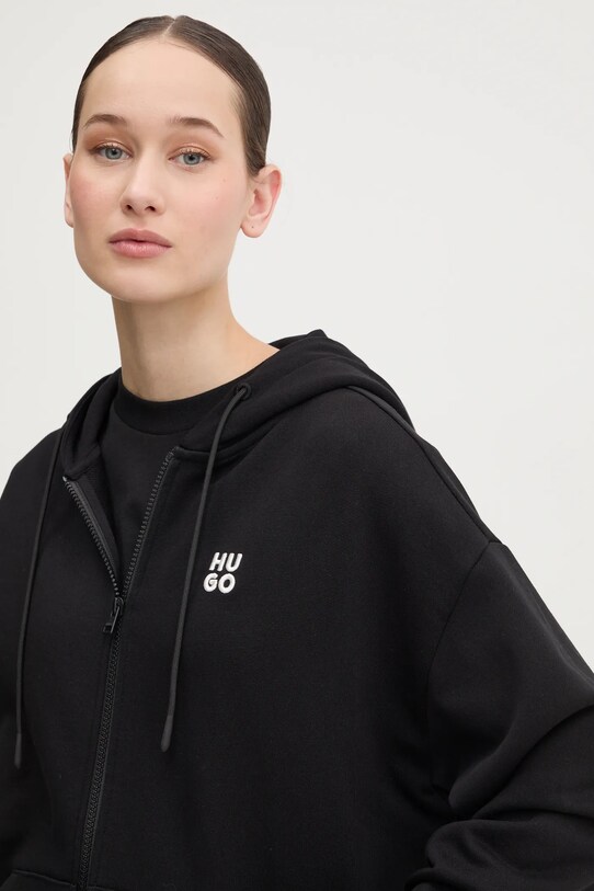 HUGO bluza bawełniana czarny 50535240