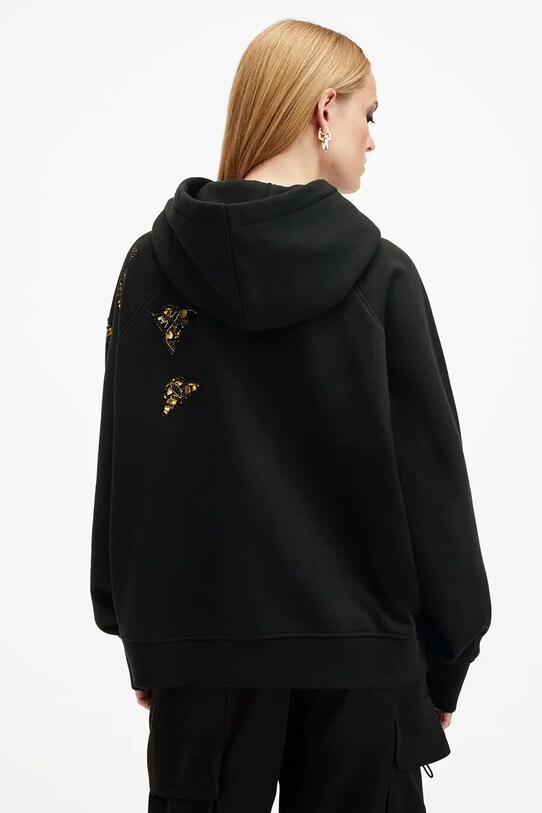 AllSaints hanorac de bumbac TALON DIANA negru W132JB
