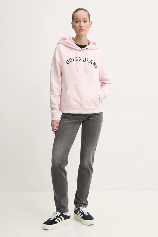 Guess Jeans bluza bawełniana W5RQ17.K68I4 różowy SS25
