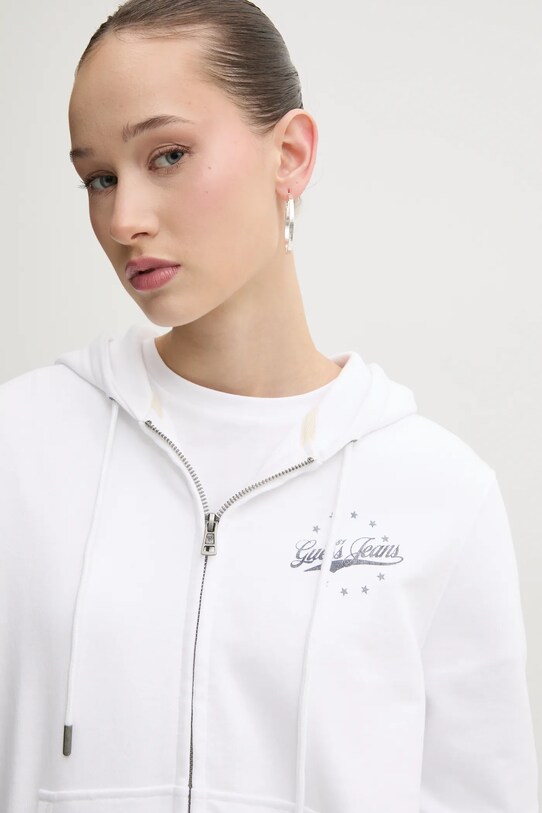 Хлопковая кофта Guess Jeans белый W5RQ21.K68I4