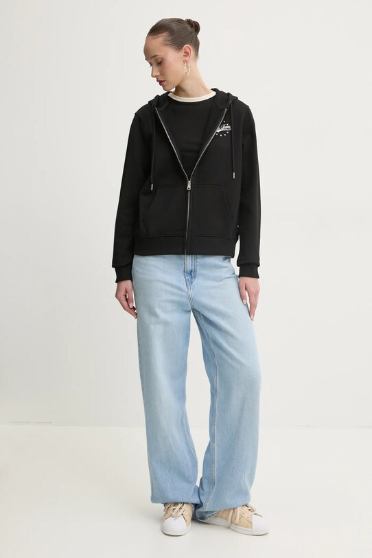 Хлопковая кофта Guess Jeans W5RQ21.K68I4 чёрный SS25