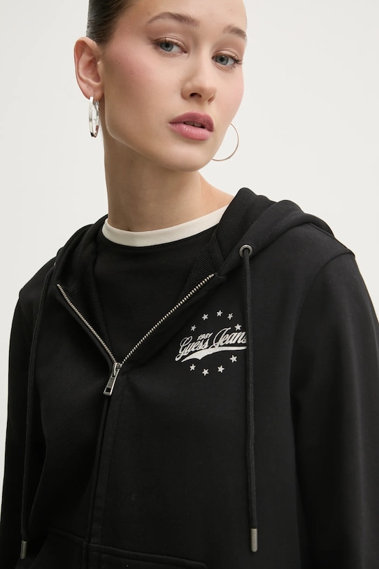 Бавовняна кофта Guess Jeans чорний W5RQ21.K68I4
