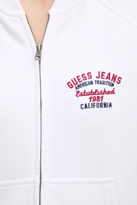 Βαμβακερή μπλούζα Guess Jeans W5RQ22.K68I4 λευκό