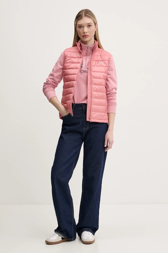 Хлопковая кофта Guess Jeans W5RQ25.K68I4 розовый SS25
