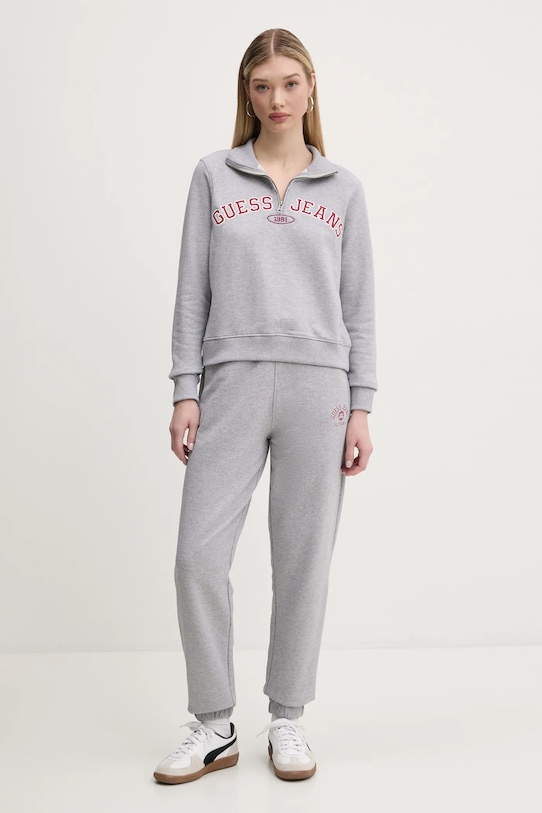 Bavlnená mikina Guess Jeans W5RQ25.K68I4 sivá SS25