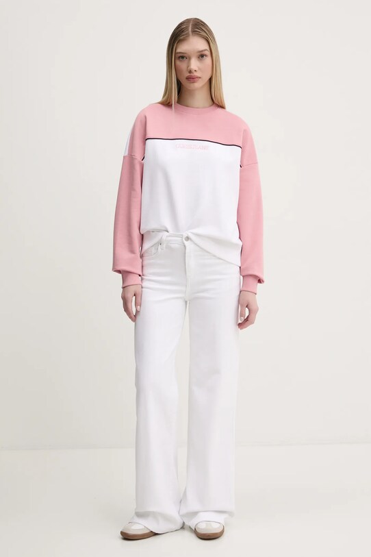 Guess Jeans pamut melegítőfelső W5RQ26.K68I4 rózsaszín SS25
