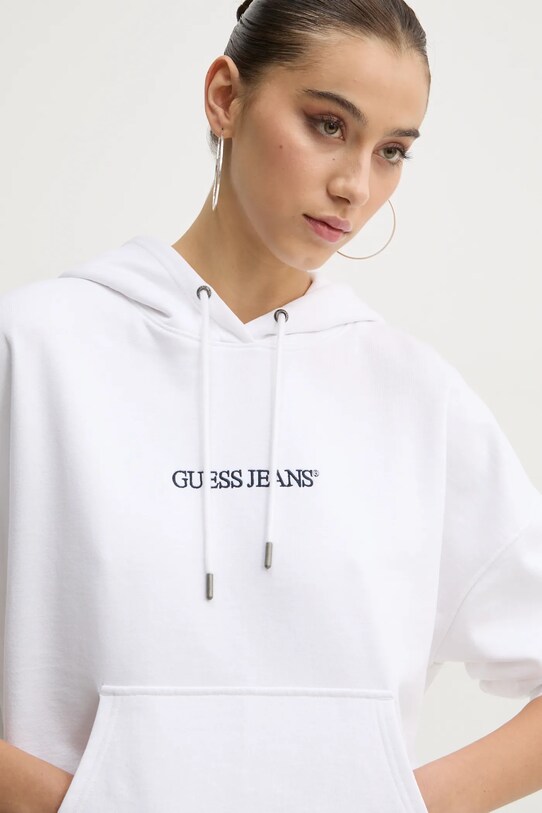 Bavlnená mikina Guess Jeans bavlna biela W5RQ27.K68I4