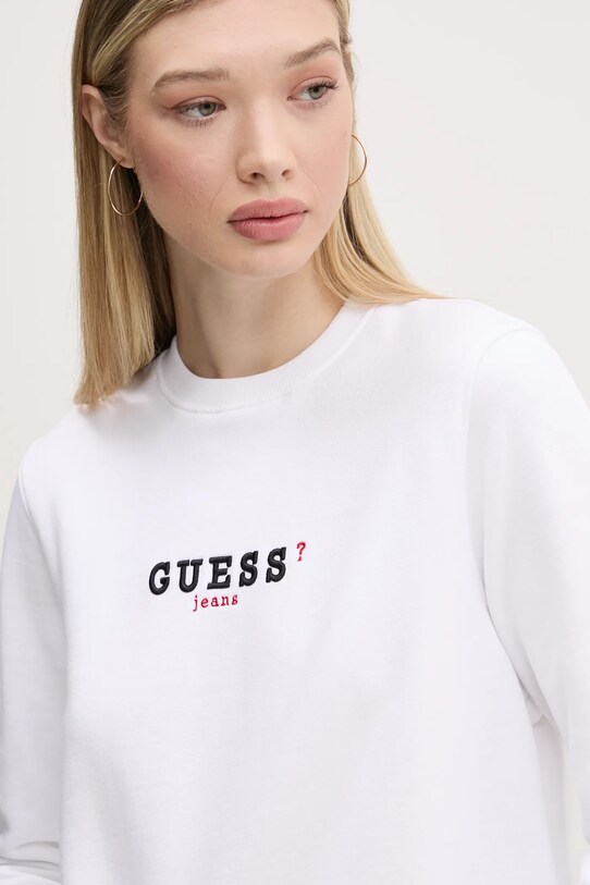Бавовняна кофта Guess Jeans білий W5RQ28.K68I4