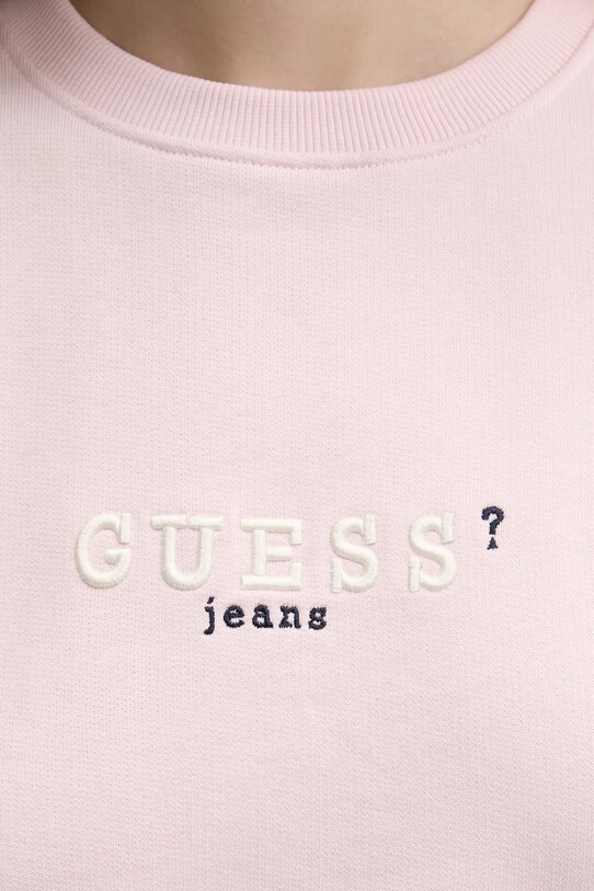 Pamučna dukserica Guess Jeans W5RQ28.K68I4 roza
