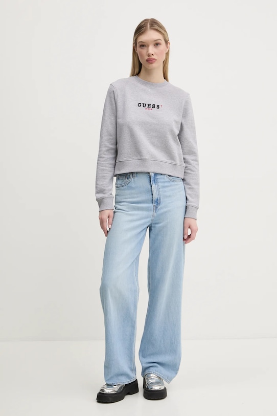 Бавовняна кофта Guess Jeans W5RQ28.K68I4 сірий SS25