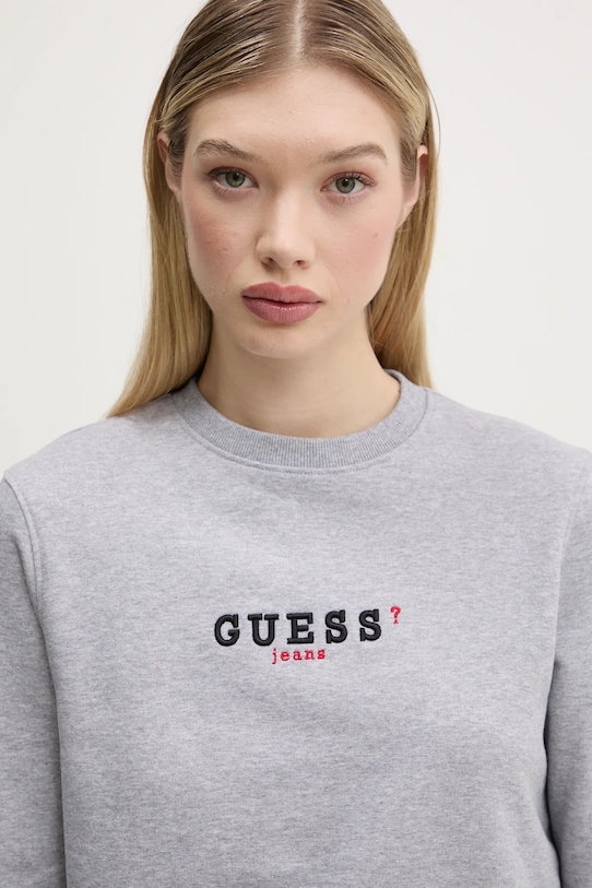 Бавовняна кофта Guess Jeans сірий W5RQ28.K68I4