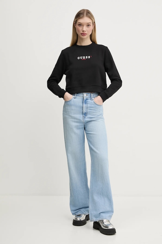 Guess Jeans bluza bawełniana W5RQ28.K68I4 czarny SS25