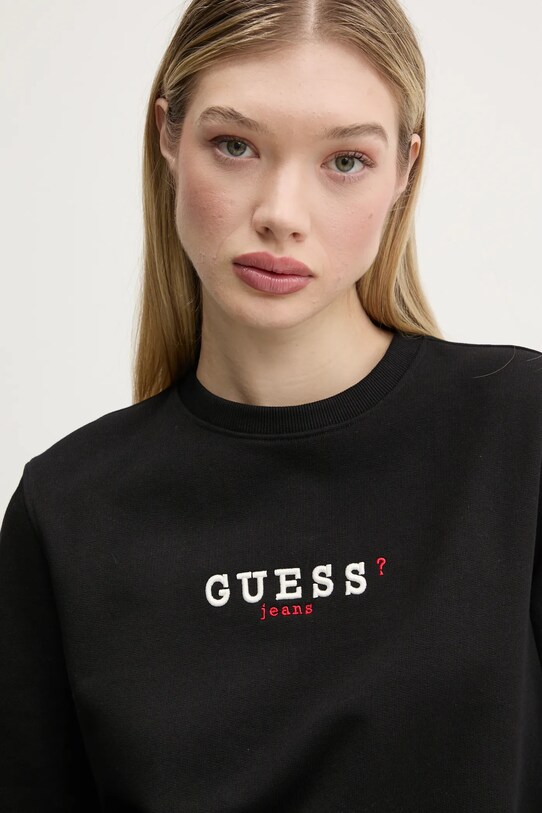 Guess Jeans bluza bawełniana czarny W5RQ28.K68I4