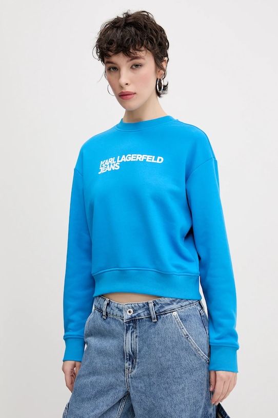 Karl Lagerfeld Jeans bluza print albastru A1W20005