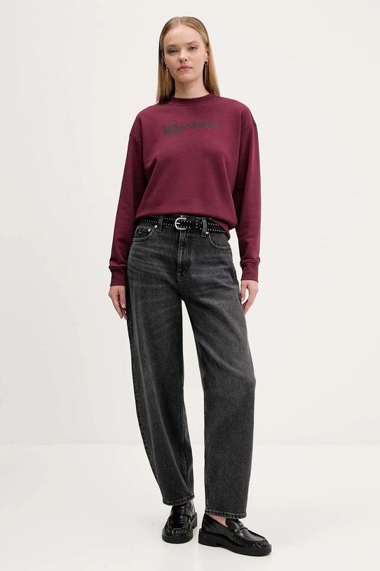 Karl Lagerfeld Jeans bluza A1W20005 bordowy AW25