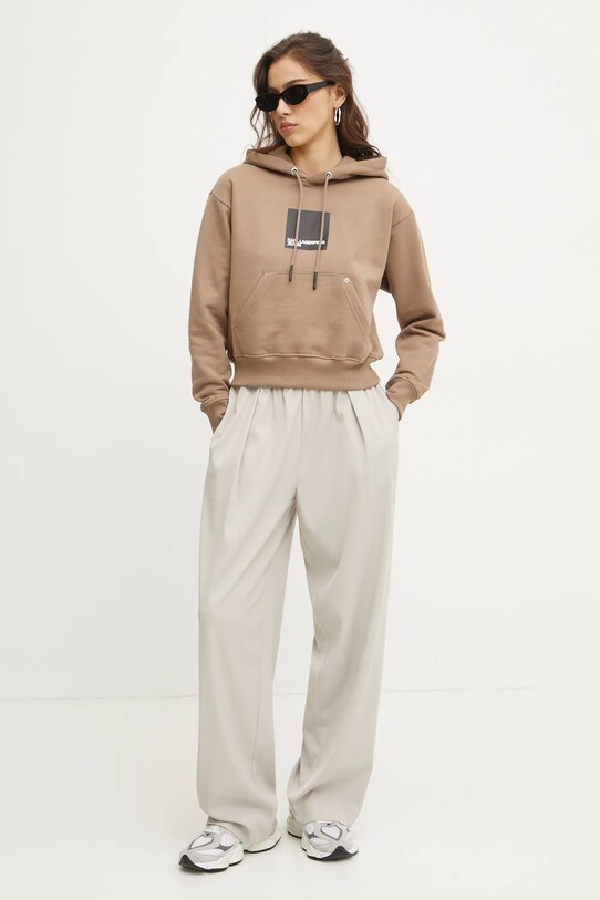 Pamučna dukserica Karl Lagerfeld Jeans A1W20007 bež SS25