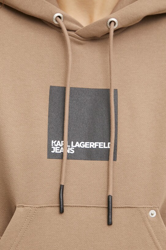 Pamučna dukserica Karl Lagerfeld Jeans A1W20007 bež