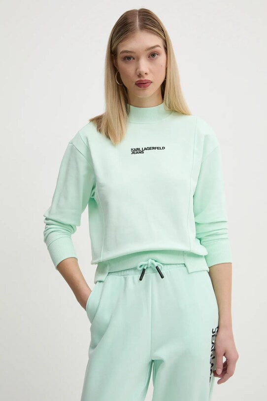 Karl Lagerfeld Jeans hanorac de bumbac uni verde A1W20018