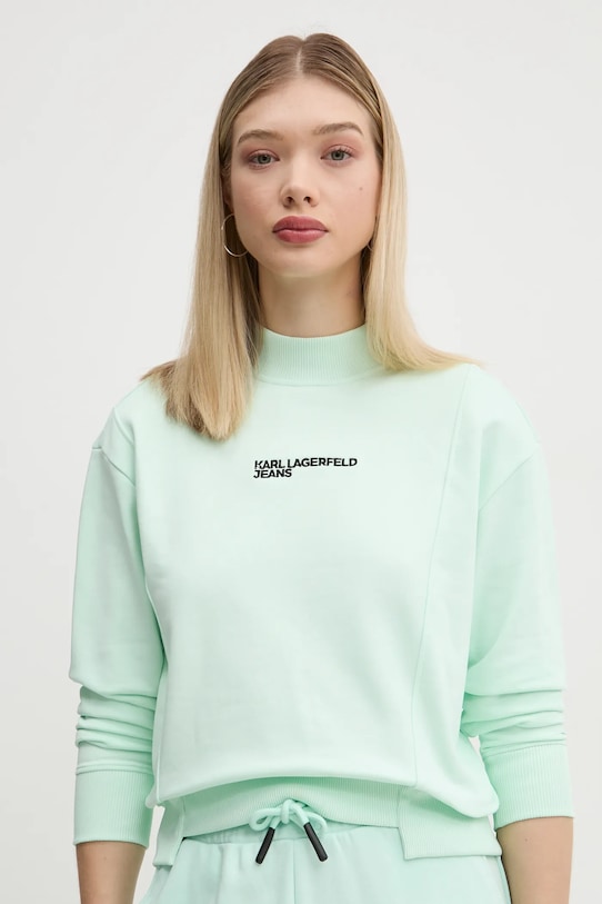 Бавовняна кофта Karl Lagerfeld Jeans зелений A1W20018