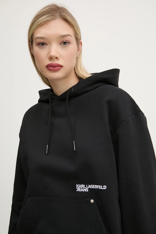 Karl Lagerfeld Jeans hanorac de bumbac negru A1W20019